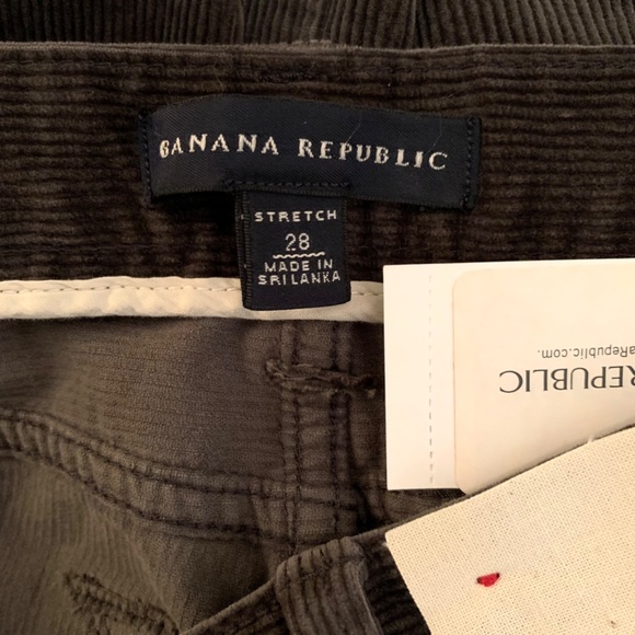 Banana Republic Women Skinny Stretch Low Rise Olive Green Corduroys Size 28 - Picture 12 of 14